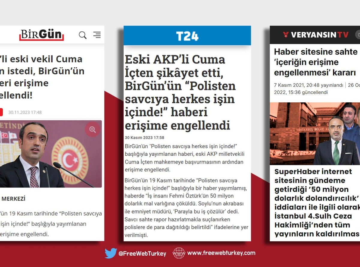Fehmi Öztürk'ün mal varlığına el konulduğu iddiasıyla ilgili Cuma İçten hakkındaki haberlere erişim engeli
