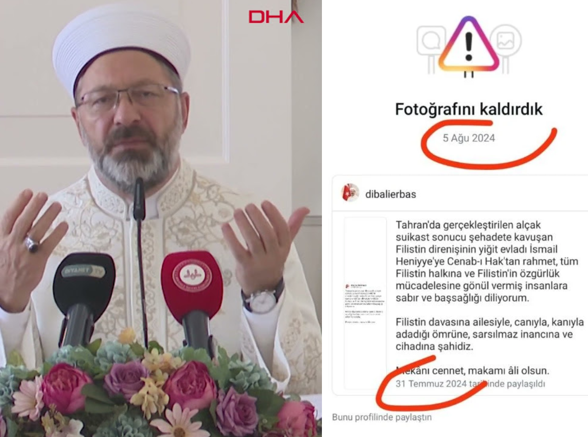 Instagram'dan Diyanet İşleri Başkanı Erbaş’a sansür: İsrail'i kınadığı paylaşımları kaldırıldı